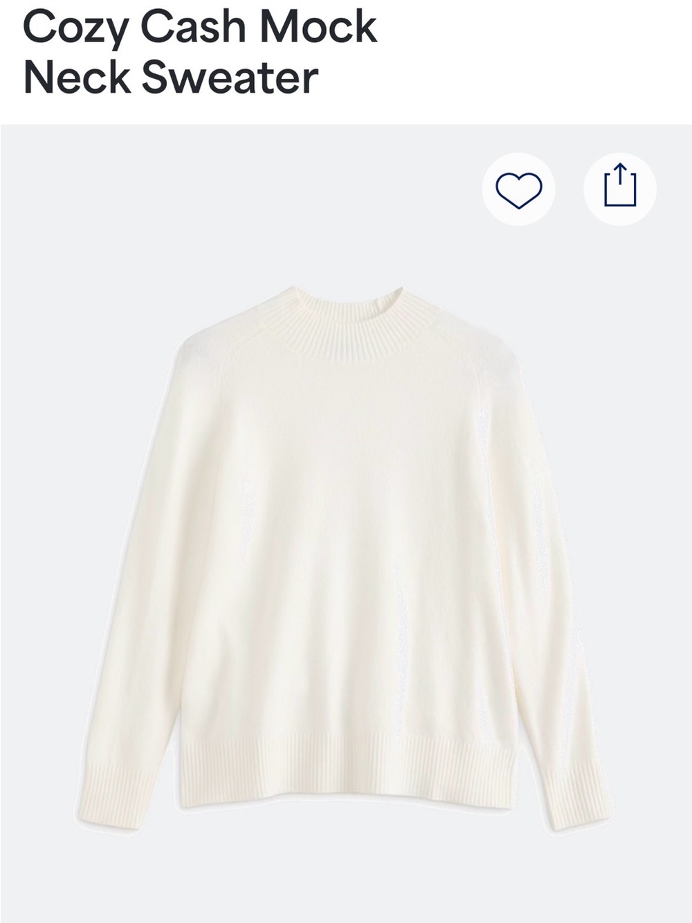 41 Hawthorn Ivory Cozy Cash Mock Neck Sweater
